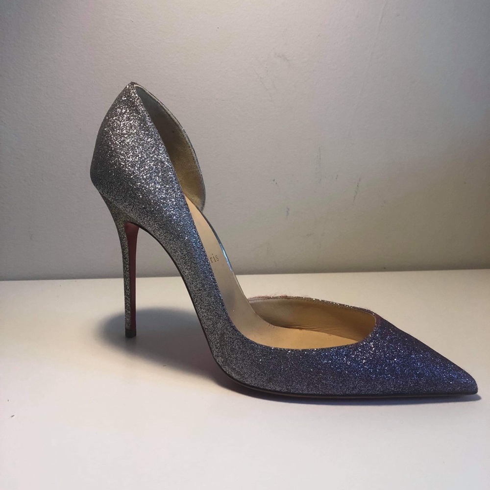 Metallic Iriza 100 Degrade Glittered Leather Pumps